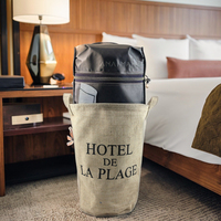 Panier à linge et sac de rangement en lin recyclé, réutilisable, portable, avec design pliable pour un usage quotidien et les voyages