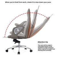 Chaise de conférence exécutive en cuir moderne, minimaliste, confortable et durable ; chaise de bureau pivotante inclinable et réglable en hauteur