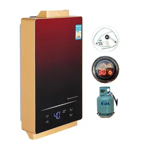 12L Propane Hot Water Heater Tankless 3.2GPM Instant Water Heater LED Display Hot Water Heater With Shower Head Kit