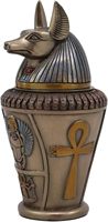 Dieux et divinités de l'Égypte ancienne Duamutef Canopic Jar Statue Box Kingdom Egypt Collectible Decor Sculpture
