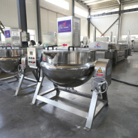Chaudière à double enveloppe en acier inoxydable de 1000 L / Marmite de cuisson avec chauffage à la vapeur, électrique ou au gaz - Inclinable ou fixe, personnalisable