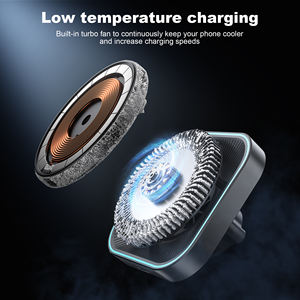 Gaoyi Nuevo Cargador Inalámbrico Magnético para Auto de 15W QC2.0/PD con Soporte de Montaje en Rejilla de Ventilación y Función OTP para Smartphone - Product Image 4