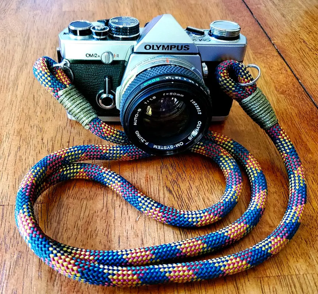 Quick Release 10mm Cross Body Comfortable Durable Shoulder Paracord Braided Technicolor Climbing Rope Camera Strap