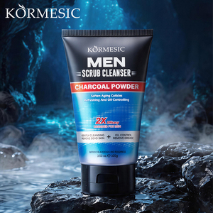 KORMESIC - Limpiador Facial Exfoliante de Carbón para Hombre, 100g, Espuma Abundante, Control de Grasa, Blanqueador e Hidratante - Product Image 1