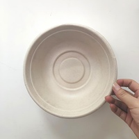 Bol rond compostable en pulpe de canne à sucre de 32 oz pour la restauration hôtelière, vaisselle jetable biodégradable en bagasse
