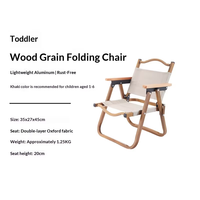 Chaise de camping et de plage pliable moderne en bois imperméable avec accoudoirs, portable, logo personnalisé