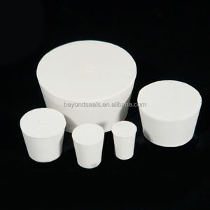 000 #-25 # Goedkope Labstoppers Geboord Rubberen Stop Taps Toelopende Witte Massieve Rubberen Bungs - Product Image 3