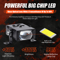 10W 20W 30W 40W Double Couleur LED Projecteur Grille Lumière avec Ventilateur de Refroidissement pour Voiture Camion SUV Moto ATV Offroad Conduite Lampe