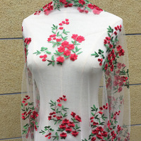 Nouvelle robe en maille florale pour femme avec broderie multicolore Techniques non tissées respirantes pour textiles de maison et enfants