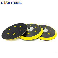 EVERTOOL Disque de polissage DA 6 pouces à 6 trous, plateau de ponçage avec support en PU pour des performances de ponçage élevées et une longue durée de vie