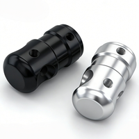 Connecteur à trois voies de 12 mm, raccord en T, joint de tube de 12 mm à 12 mm avec 2 vis, noir argenté, 10 g
