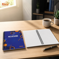 Carnet de notes A5 personnalisé avec logo OEM, couverture rigide, reliure spirale, impression par pelliculage, agenda, bloc-notes, vente en gros