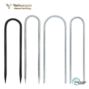 Metal U-Shaped Galvanized Steel DIY Grade <b>Tent</b> Pegs for Outdoor Camping All Seasons Use - Product Image 3