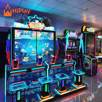 Machine d'arcade simulateur de pêche de luxe pour 4 joueurs, grand écran, à monnayeur, jeu de pêche en haute mer pour parc d'attractions