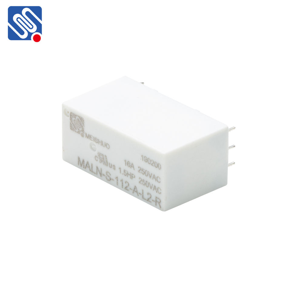 Meishuo MALN-S-112-A-L2-R Miniature 12VDC Coil Through Hole Electromagnetic Relay General Purpose SPST-NO Electric Relay