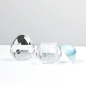 Krem kavanoz boş kozmetik kavanoz dudak fırçalayın konteyner satılık özel PET plastik 10g 15g kozmetik ambalaj su damlası şekli