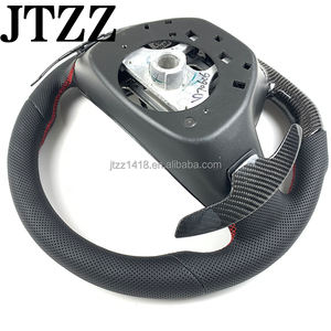 Para <span class=keywords><strong>Cadillac</strong></span> ATS <span class=keywords><strong>CTS</strong></span> <span class=keywords><strong>V</strong></span> Coupe <span class=keywords><strong>Sedan</strong></span> 2013 2014 2015 <span class=keywords><strong>2016</strong></span> 2017 volante de fibra de carbono cuero negro ala paletas de cambio - Product Image 6