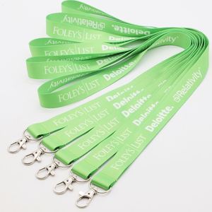 Promotional Corporate Staff Id Card Holder Neck Strap Custom Heat Transfer Polyester Lanyard - Product Image 1
