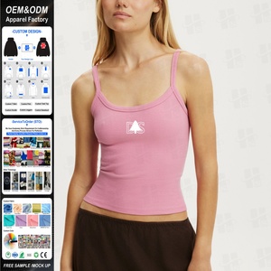 Canotte da donna in <span class=keywords><strong>cotone</strong></span> lavorato a maglia, rosa, personalizzabili, anti-piega, con ricamo, produzione di fabbrica - Product Image 1