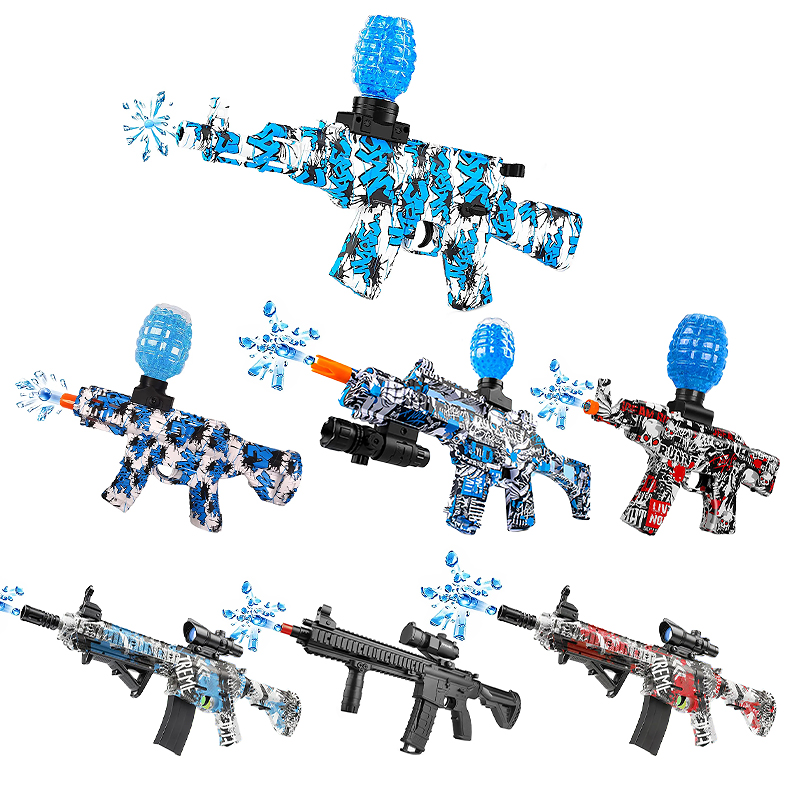 2022 пластиковый электрический игрушечный водяной гелевый пистолет, пулемет, мягкая бомба, шар для страйкбольной винтовки, мишень, водяной гелевый пистолет