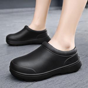 Zapatos de Chef Unisex Negros Transpirables Antideslizantes e Impermeables para Cocina con Suela Inyectada de una Pieza - Product Image 4