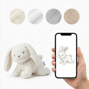 Almohada de conejo blanco acogedor con orejas largas y suaves, diseño de mascota de dibujos animados personalizada para dormitorio de mascotas - Product Image 1