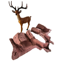 Grands moules de sculptures décoratives pour parcs : Gorilles, éléphants et cerfs mignons en relief