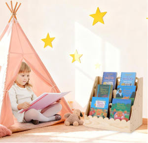 <span class=keywords><strong>ชั้น</strong></span><span class=keywords><strong>วาง</strong></span><span class=keywords><strong>หนังสือ</strong></span><span class=keywords><strong>ไม้</strong></span>จริง 3 <span class=keywords><strong>ชั้น</strong></span> ดีไซน์ใหม่ สร้างสรรค์ สำหรับเด็ก พร้อมลายฉลุรูปดาวและขอบหยัก - Product Image 6