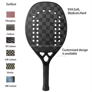 Trực Tiếp Từ Trung Quốc Nhà Sản Xuất Tùy Chỉnh Sợi Carbon Bãi Biển Vợt Tennis Mái Chèo Giá Tốt Nhất 3K/12K/18K 23.5Cm Mặt 330G Trọng Lượng - Product Image 6