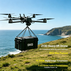 Dron FPV de 13 Pulgadas, Kit de Dron de Carreras FPV DIY con Carga Útil de 5 kg, Gimbal de 3 Ejes, Cámara Dual, Seguimiento IA, Alcance de 15 km, GPS Industrial - Product Image 1