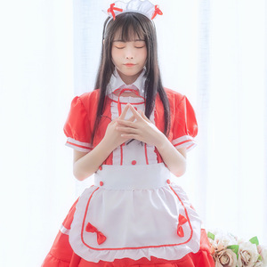 Sweet Lolita Dress French Maid <strong>Costume</strong> Women Short Sleeves <strong>Halloween</strong> Mini Waiter Waitress Dress Cute Ouji <strong>Lady</strong> Outfit <strong>Plus</strong> <strong>Size</strong> - Product Image 3