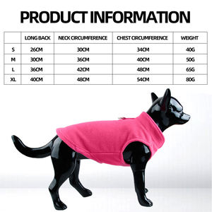 Großhandel benutzer definierte Farbe warm dick billig Haustier Kleidung Hund Fleece Mantel - Product Image 3