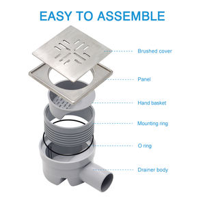 モダンデザインABSSS304Cover防臭プラスチックシャワーフロアドレン - Product Image 5