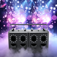 Machine à bulles de fumée LED électrique étanche à 4 têtes pour extérieur, lanceur d'effets de scène DMX 8 canaux pour mariages et fêtes