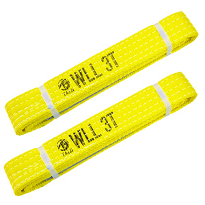 高強度ポリエステルWll 1-50ton 6:1平らな目織りR平らな織りの持ち上げと取り扱いウェビングスリング - Product Image 3