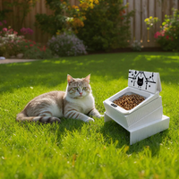 Distributeur automatique intelligent et moderne pour animaux de compagnie avec RFID, étanche, couvercle hermétique, gamelle infrarouge pour chat, pour une alimentation fraîche et propre