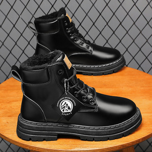 Botas de Cano Alto Masculinas para Inverno e Outono, Sapatos de Algodão Impermeáveis e Antiderrapantes, Versáteis para Trabalho e Esportes - Product Image 3