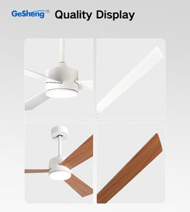 Ventilador de Techo Moderno Decorativo de 52 Pulgadas con 3 Aspas de Madera, Control Remoto, DC, con Luz LED - Product Image 2