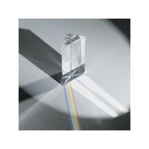 BK7, B270 prisma segitiga kustom pelangi kaca optik kristal