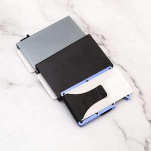 Tùy Chỉnh Kim Loại Chủ Thẻ Chống Trộm An Ninh Người Đàn Ông Tiền Clip Ưa Thích Tự Động <span class=keywords><strong>Pop</strong></span>-up Rfid Chặn Thẻ Kim Loại - Product Image 2