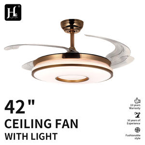 Ventiladores de Techo LED Modernos de Lujo Nórdico, Luz Retráctil, 6 Velocidades, Frecuencia Variable, Control Remoto, Motor de CC Acrílico, ABS - Product Image 2