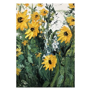 Sunflower Oil Painting Hand Painted Impressionism Style Modern Living Room Sofa Background Wall Art Decor - Product Image 5