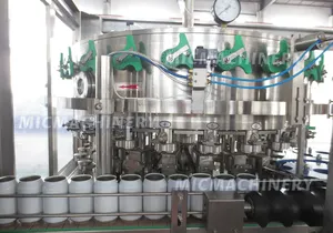 Línea de cerveza isobárica automática, máquina de llenado de latas de aluminio para bebidas carbonatadas