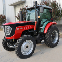 Tracteur Agricole 4x4 4RM avec Moteur EPA CE EURO5, 90ch 100ch, Petit Tracteur Compact Mini pour Agriculture, Ferme et Jardin avec Cabine