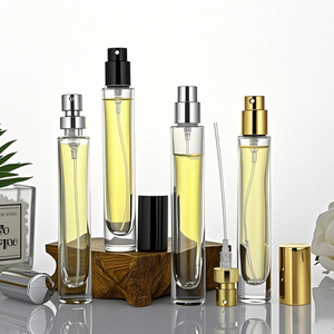 Túi rỗng 10ml 15ml mẫu lọ rõ ràng vuông du lịch Kích thước Nước hoa xịt chai thủy tinh với nắp - Product Image 4