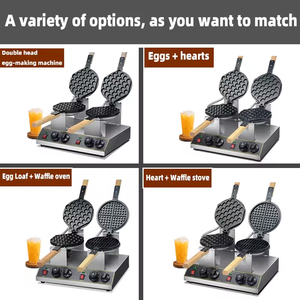 <span class=keywords><strong>Gaufrier</strong></span> <span class=keywords><strong>professionnel</strong></span> multifonctionnel antiadhésif en acier inoxydable 220V, machine à gaufres commerciale industrielle - Product Image 5