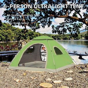 Dễ dàng để thiết lập pop-up thiết kế thích hợp cho sang trọng cắm trại Backpacking siêu nhẹ 6-người ngoài trời Oxford vải cắm trại lều - Product Image 6