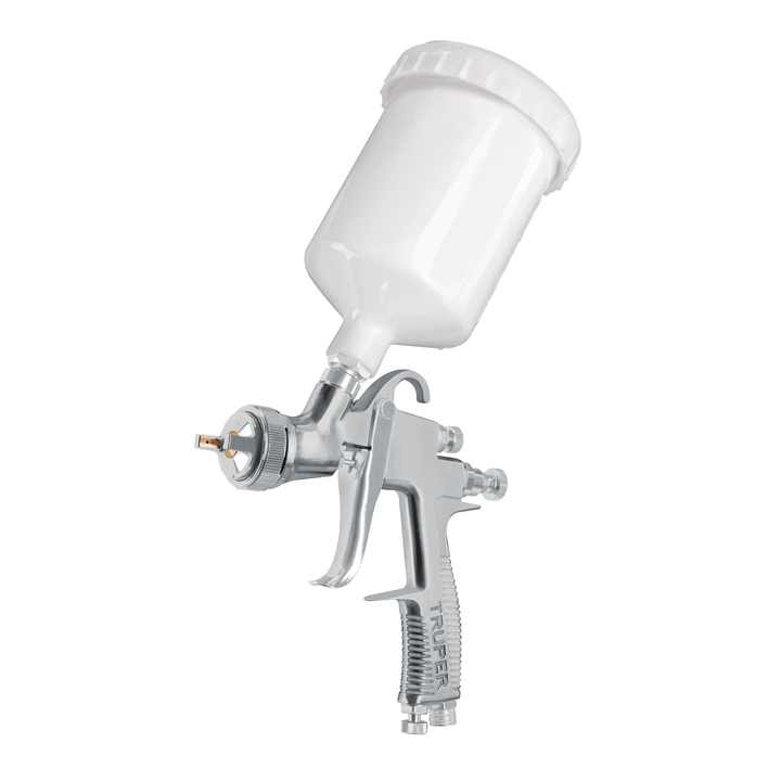 Truper PIPI-452 Electric/Diesel Powered Gravity-Fed Industrial Paint Gun for LVLP Plastic Cups 2mm-for DIY Projects