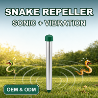 Répulsif Sonique Anti-Serpents 400Hz à Vibration, Piquet Métallique Étanche IP65, Alimenté par Batterie pour Souris des champs, Taupes, Gophers, Jardin, Cour, Usine OEM
