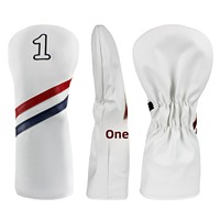 Housse de protection pour tête de club de golf en cuir PU imperméable, pour driver et fairway wood, accessoires de golf